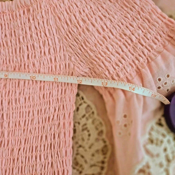 Antica Sartoria Off The Shoulder Boho Pink hippie Maxi Dress one size small - Picture 3 of 16